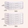 1pc Jewelry drawer storage box, transparent display box, earring, ring, necklace organizing container with compartments