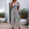 Women's Summer Jumpsuit Slim Elastic Print Jumpsuit Pants