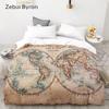 3D HD Digital Print Custom Duvet Cover,Comforter/Quilt/Blanket Case Queen/King Bedding 220x240/200x200,World Map