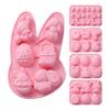 Easter Silicone Mold Cake Chocolate Cookie Baking Mould Rabbit Colored Holiday Decoration Kitchen Bakeware