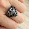 Vintage Gothic Crown Calvarium Skull Punk Rings For Men Women Stainless Steel Halloween Fashion Jewelry Gift Boyfriend Size 7-13