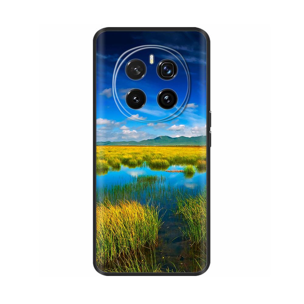 Phone Cases for Honor Magic7 Pro 5G Case Protector Heart Painted Soft Silicon TPU Bumper for Honro MAGIC 7 7Pro Cover Magic7Pro