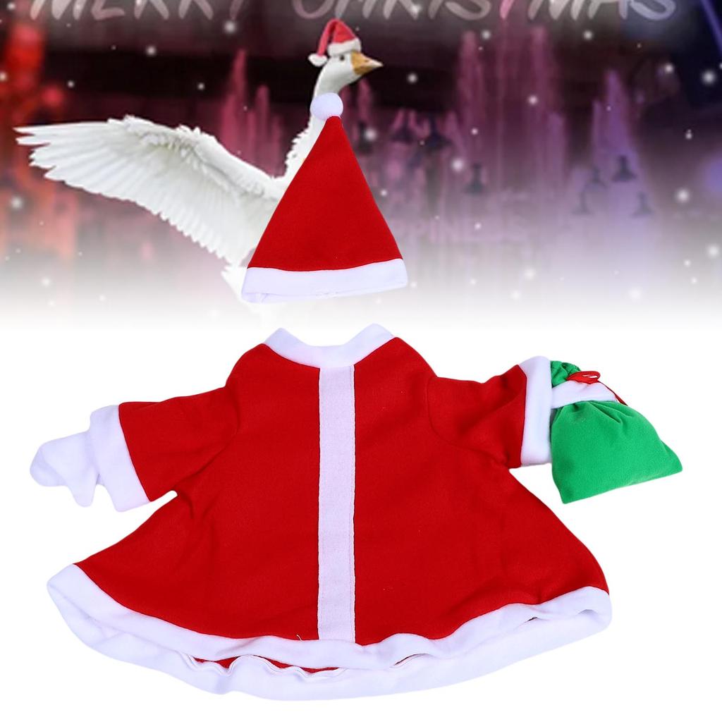 Christmas goose outfit,   polyester costume for 23 inch statue, hat, porch, lawn, garden, yard