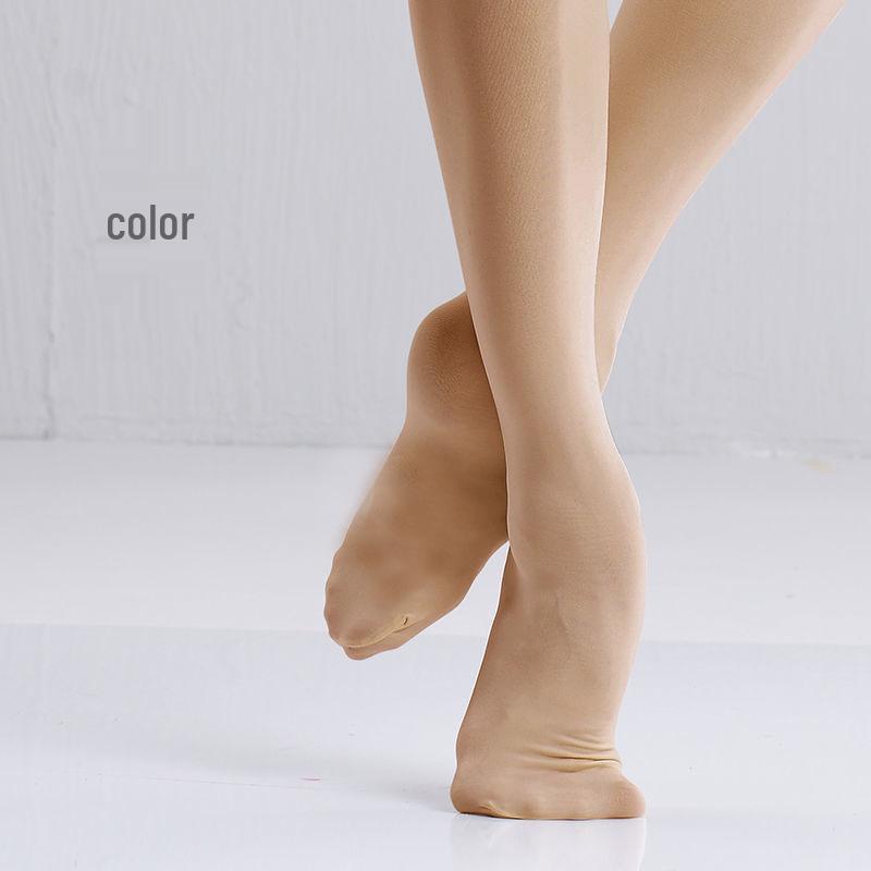 Girls' Summer 10D Thin Ballet Socks Velvet White Dance Pantyhose