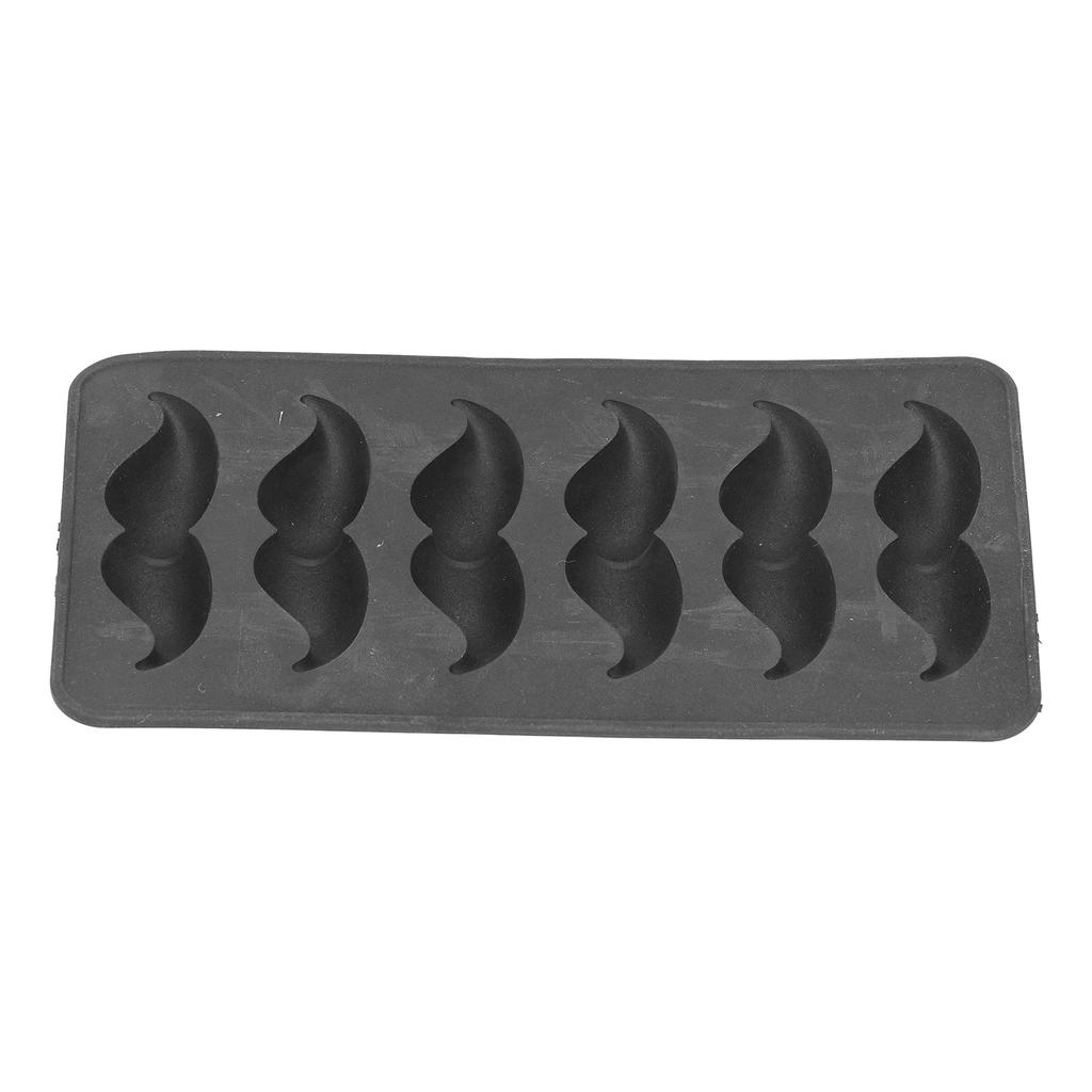 Mustache Shaped Silicone Mold Black Food Grade Household Ice Tray for Home Summer Kitchen