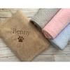 Personalised Embroidered Puppy Dog Blanket, Paw Print Pet Blanket, New Puppy Dog Gift, Soft Blanket For Pets Birthday Gift