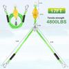 17FT Double Hook Pulling Rope With Float/ Boat Bungee Dock Lines Cords Docking Rope/ Water Surfing Sofa Pulling Pulley Rope