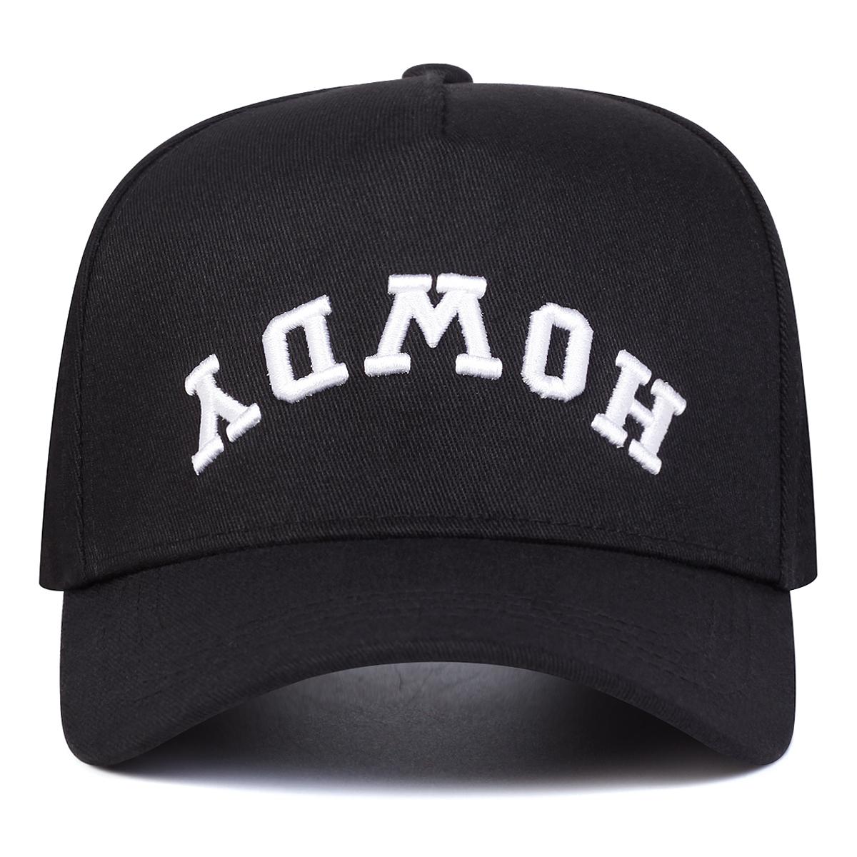 

Унисекс Бейсболки с вышивкой надписи HOWDY, уличные регулируемые, весенне-осенние, повседневные, солнцезащитные чёрный