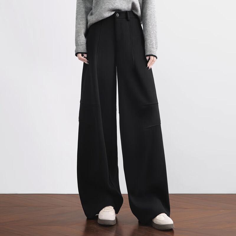 Sybille Women's Loose Fit Draped Wide-Leg Pants