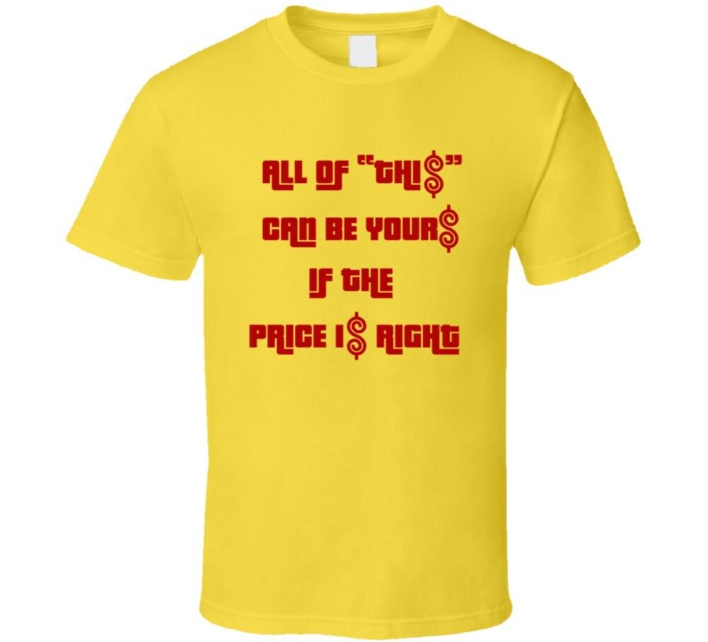 Price Is Right Contestant Funny Game Show Cool Tv Show Retro T Shirt