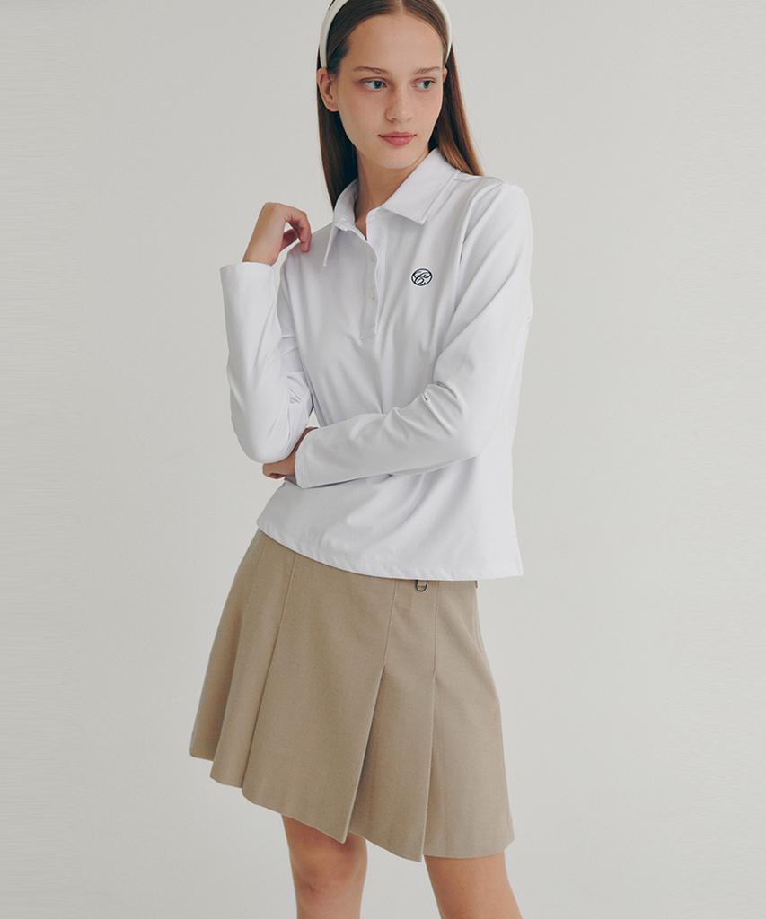 CLOVE [22Fw Clove] Wool Pleated Skirt (Beige)