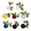 5 Pcs Artificial Red Roses Simulated Flowers with Bendable Stems Realistic