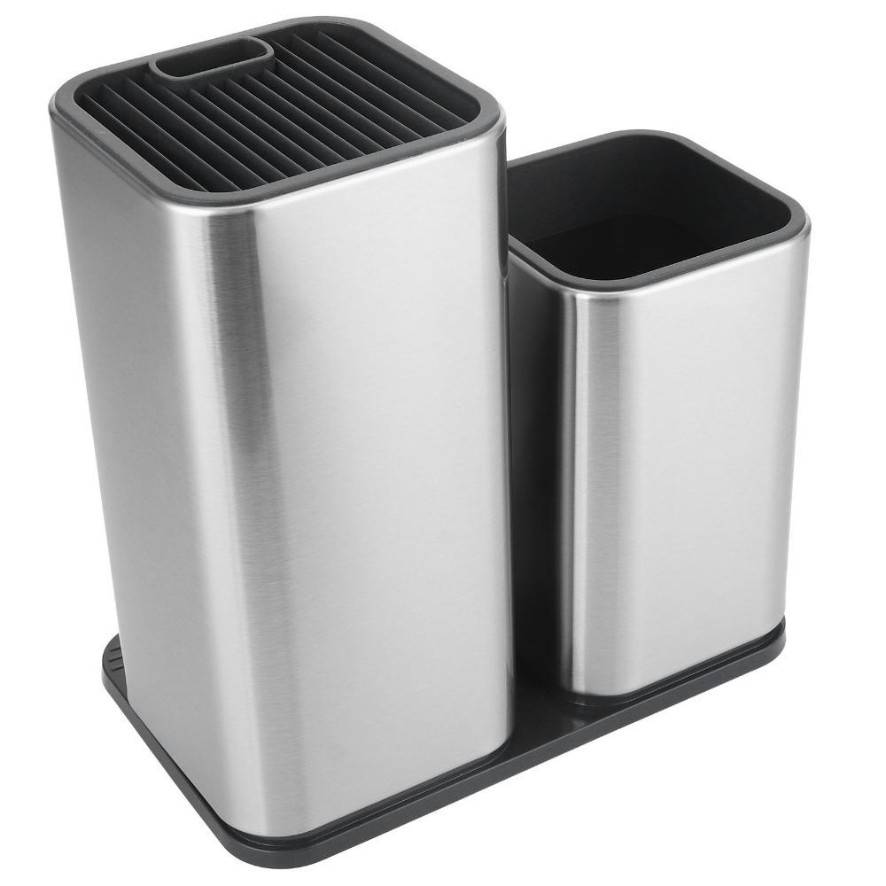 Rustless Steel Utensil Bucket Thickened Storage Tube Chopstick Container Dining Cabinet Utensil