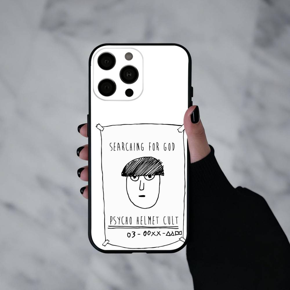 Anime m-Mob p-Psycho-o 100  Phone Case For iPhone 17pro,16,15,14,13,12,11 Plus,Pro Max,XS,Soft Silicone Black Cover