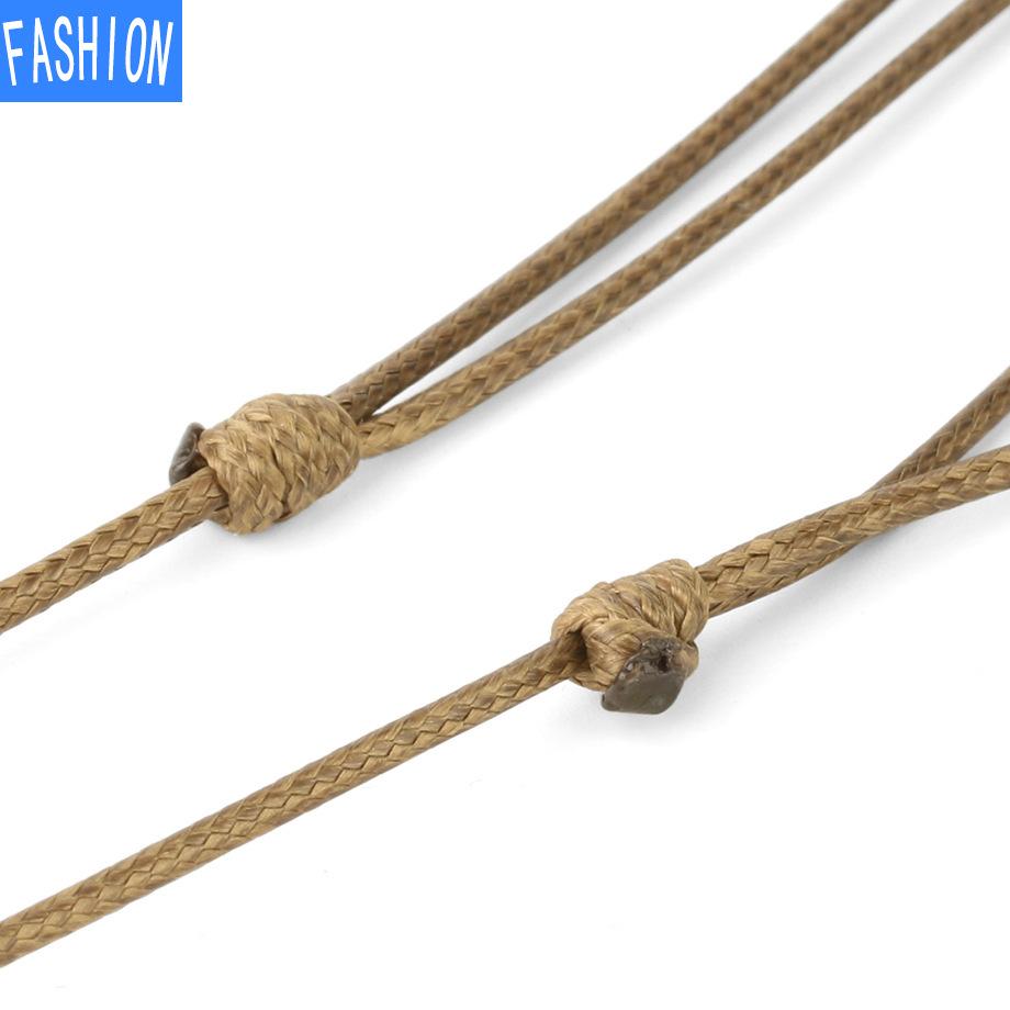 Natural Irregular Amethyst Pendant Hand-Made Cowhide Rope Woven Stone Personalized Necklace