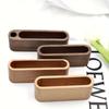 2Pcs Business Card Holder with Pen Holder Classification Solid Wood Business Card Box Pen Organizer Business Card Holder