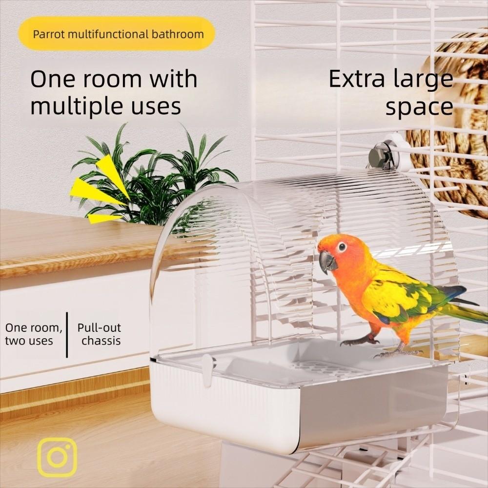 Bottom Drawer Parrot Bathtub Splash Proof Parrot Shower Box Bird Bathing Pool  Grooming Supplies