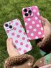 Fashion Cute Polka Dot Phone Case For IPhone 17 16 15 14 13 12 11 Air Pro Max XS XR XSMax 6 7 8 Plus Glossy Film Hard PC Cover