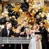 Black Gold Balloon Garland Arch Kit for Graduation and Birthday Decorations