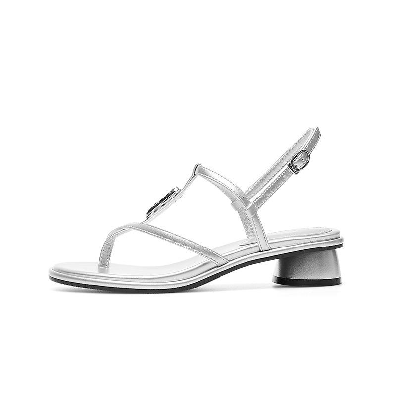 Augustine high-heeled sandals women's summer 2025 new open-toed French style with skirt, beautiful cool single shoes