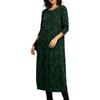 Abito lungo casual da donna con spalle scoperte, bordatura in pizzo e vestibilità ampia