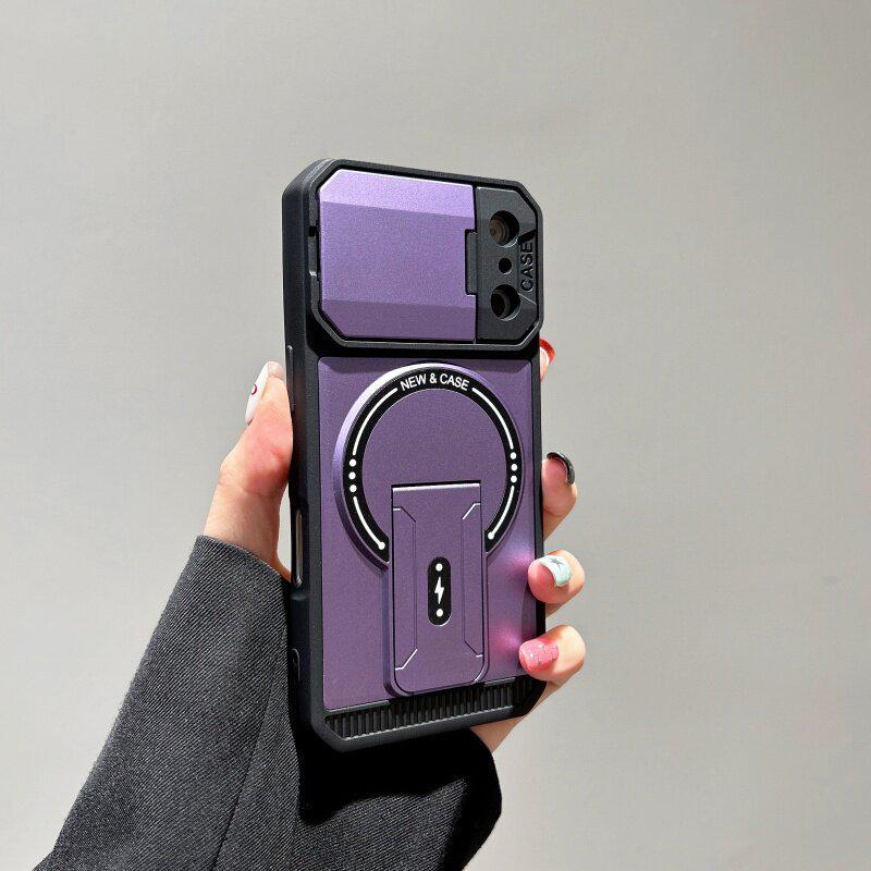 iPhone 17 Pro Max Mecha Magnetic Stand Case with Flip Lens Protection iPhone 17