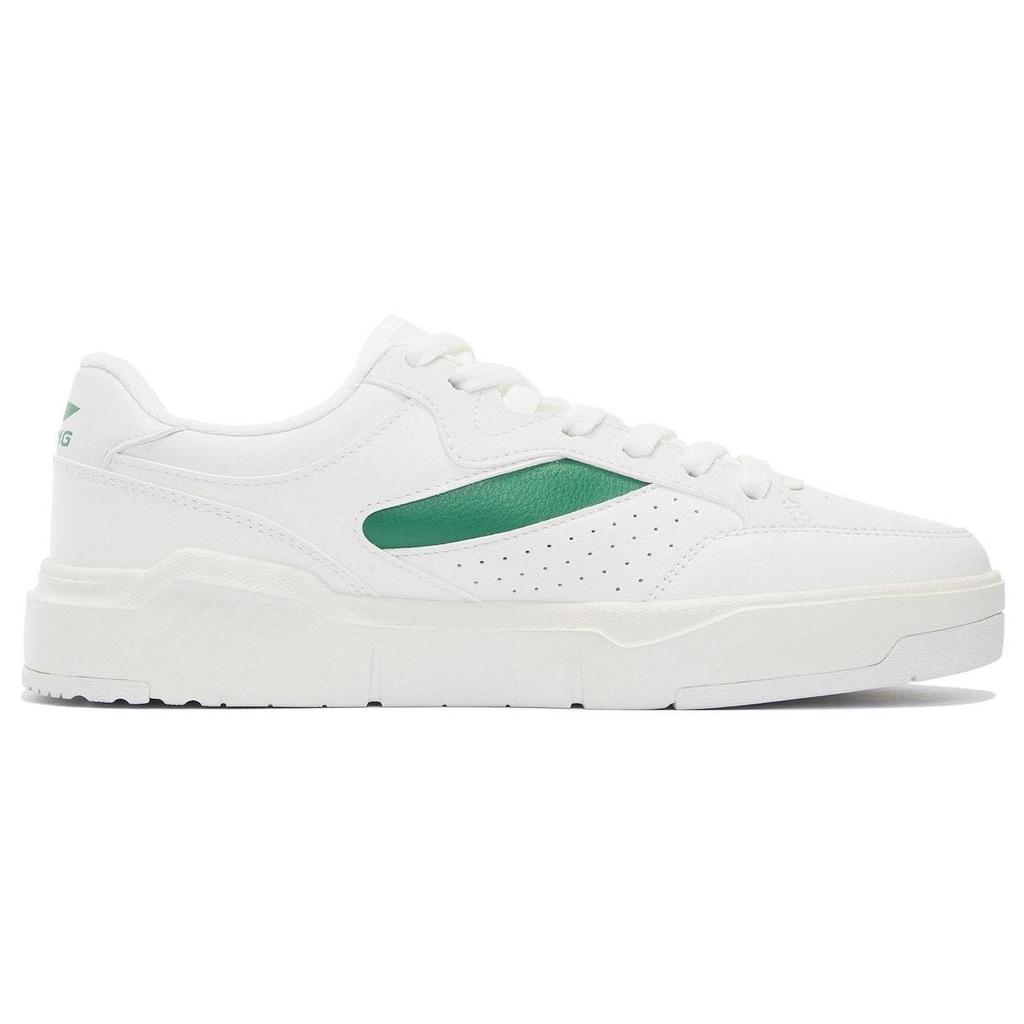 Li-Ning Comfortable Classic Casual Low-Top Skate Shoes Men Sneakers White Green AGCS031-2