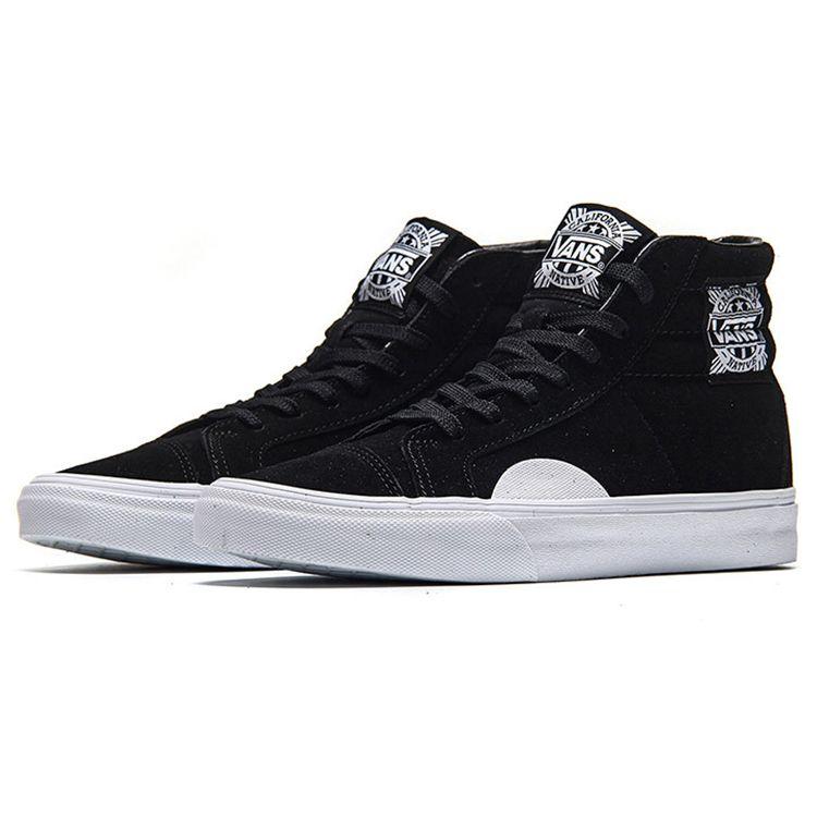 Vans Sk8 Comfortable Versatile Durable Lightweight Breathable High-Top Skate Shoes Unisex Sneakers Black VN0A3JFIQXP