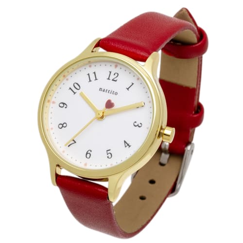 

Fieldwork Women s Analog Watch with Leather Strap and Heart-Shaped Second Hand, Red, Queen JN020-5