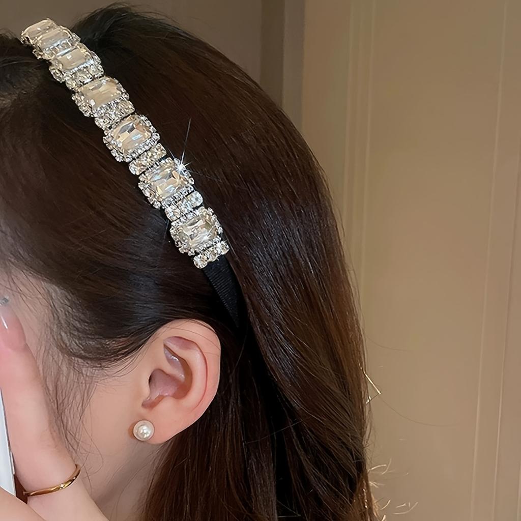 1 Stück Hochglanz Strass-Stirnband für Damen High-End-Gefühl Französischer Süßer und Cooler Mädchenstil Stirnband Haaraccessoires Sind für Damen Geeignet