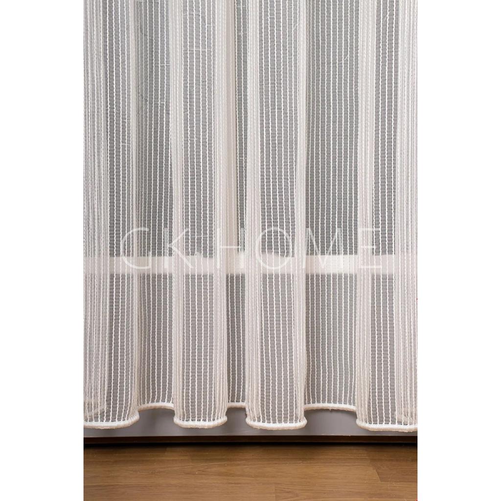 Luxury Wrinkle-free Striped Chain Tulle Tulle Curtain 1/3 Sewing In Thick Pleated