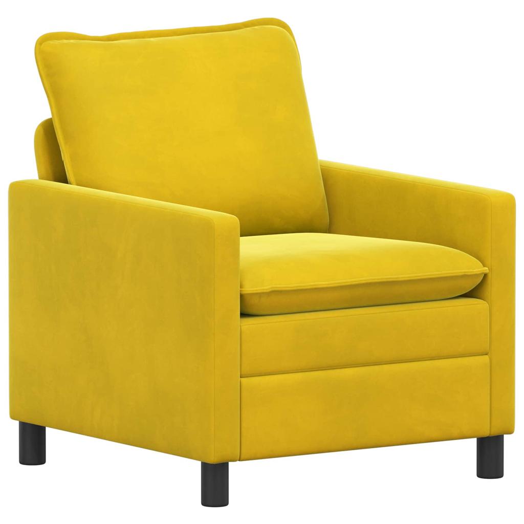 Yellow Sofa 76 X 81 X 87.5 Cm Velvet
