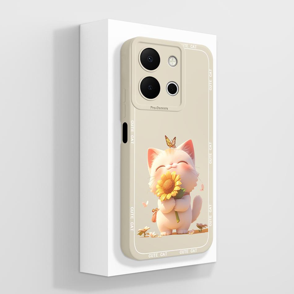 For Vivo Y36 4G 5G Case Soft Candy Painted Cover For Vivo Y 36 Premium Liquid Silicone Anti Drop Full Protection Back Cover Gift