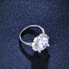 Classic Four-claw S925 Silver Ring 5ct Moissanite Ring Female Double Row Diamond Ring Engagement Ring Wedding Ring Gift for Girlfriend