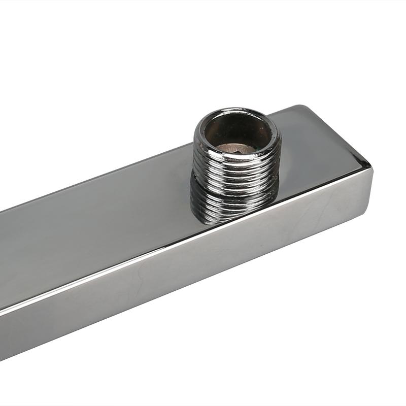 40cm Shower Extension Arm 304 Stainless Steel Wall Mounted Silver Polished Extra Arm Bathroom Bracket Bar For Rain Shower Head