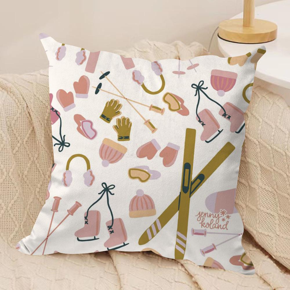 Ski Resort Prop Cushion Cover Pillowcase Ultra Soft Skin Friendly Fabric Cloud Like Comfort Concealed Zipper
