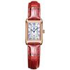 Square Leather Brand Simple Easy To Suitable for High School OLEVS Ladies' Watch, Wristwatch, Waterproof, Stylish, Ultra-thin, Strap, Name, Analog,
