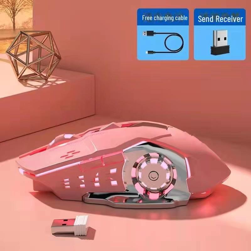 Hot Wheels Wireless and Wired Silent Luminous E-Sports Gaming Mouse with Bluetooth Charging