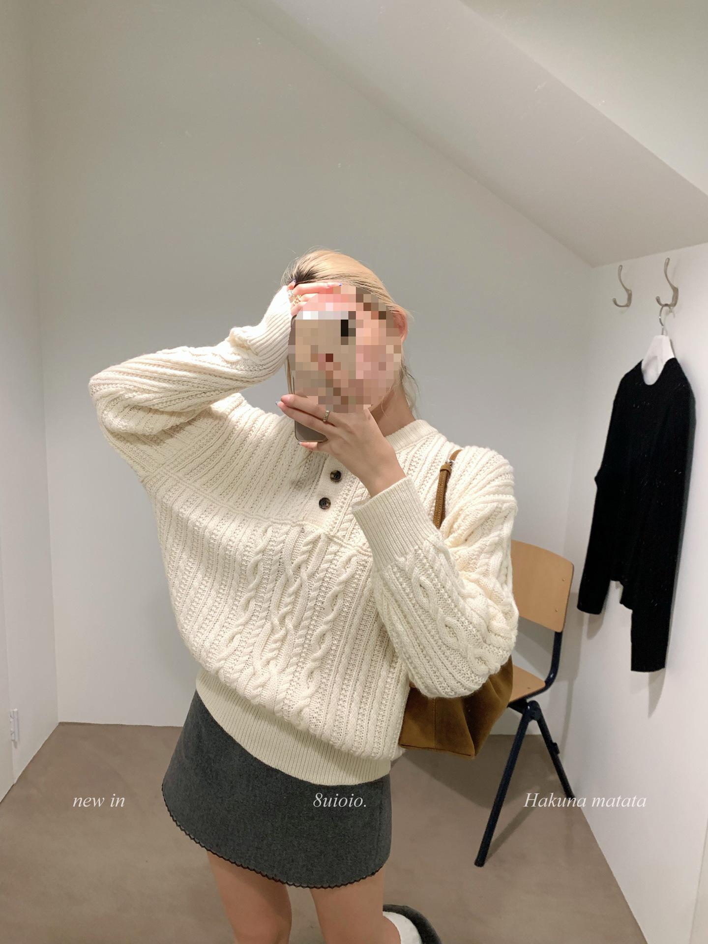 Women s Light Sweet Cheese Twist Sweater: 2025 Autumn/Winter Pullover Knit L