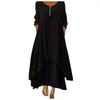 Women's Cotton Loose Shirt Dress With Button Casual Loose Maxi Dresses