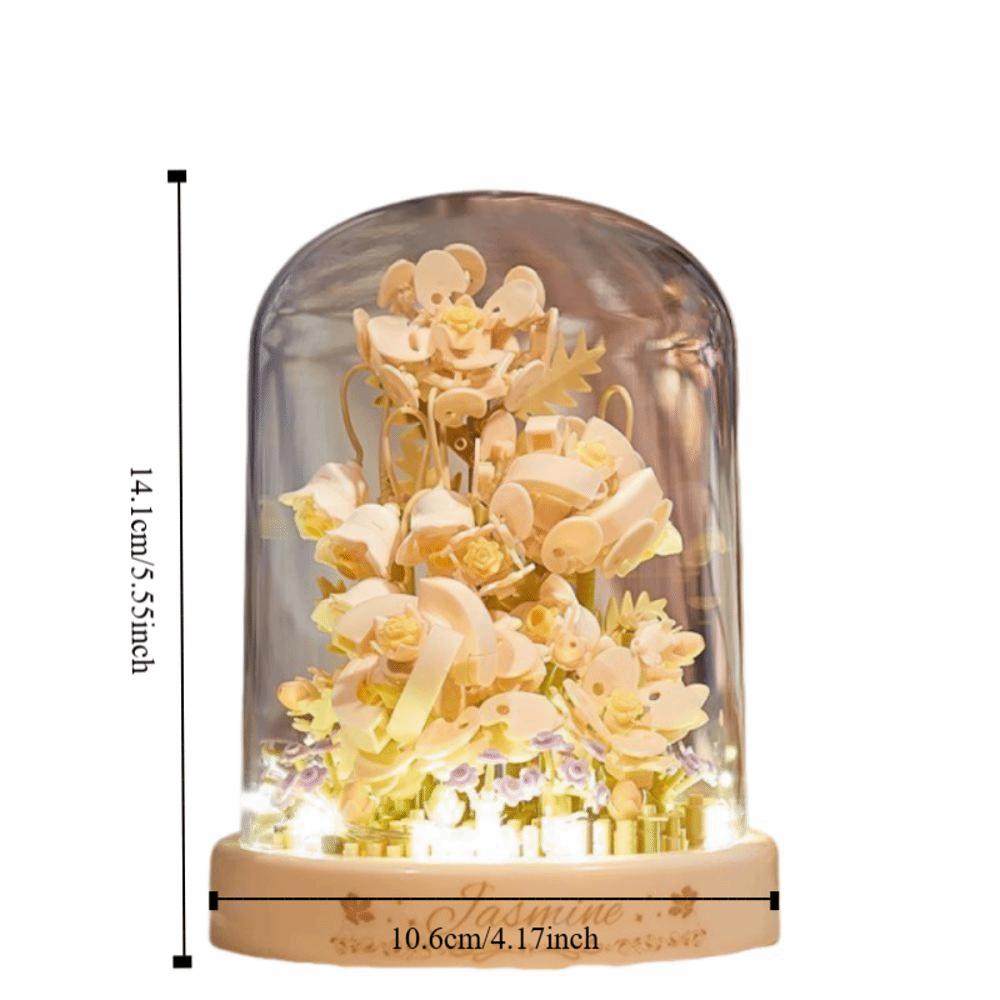 Exquisite Design Tree Building Block Kit With Ambient Light Flower Assembly Blocks Children Toy