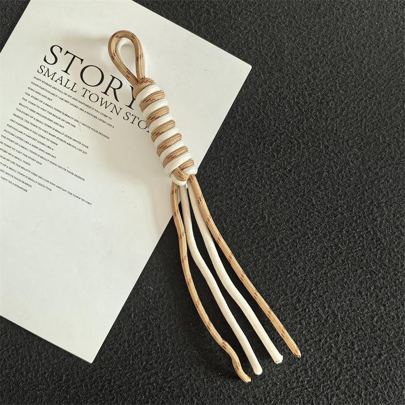 NEW Creative Anti-Lost Knot Nylon Rope Keyring Colorful Braided Lanyard Keychain For Car Backpack Pendant Accessories Gift