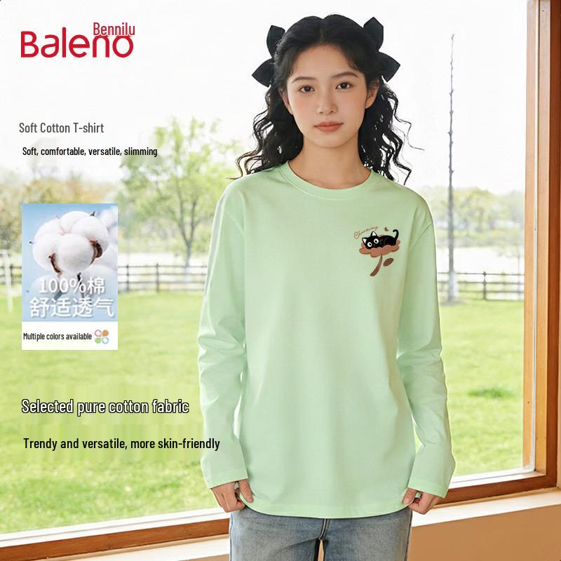 Baleno Women's Cotton Long-Sleeve Graphic T-Shirt