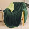 Double-Layer 100% Polyester Eco-Friendly Luxury Lamb Flannel Sherpa Blanket Winter Solid Color Thick Knitted Quilt