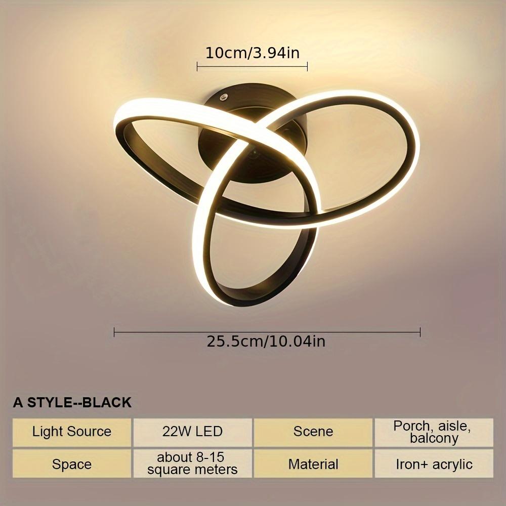 1ks LED stropní svítidlo, moderní jednoduché stropní svítidlo, ložnice Obývací pokoj Chodba uličky Balkon Kuchyň Restaurace Balkonové LED světlo ( AC 85-265V)