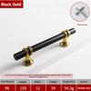 12 Pcs Modern Zinc Alloy Black Gold Door Handles Kitchen Cabinet Handles Solid Drawer Knobs Fashion Furniture Handle Hardware