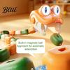 Two Player Snake Toy 1/2Pcs Magnetic Remote Control Toy Movable Eyes Electric Eating for Kids 2 Interactive RC Game with Light Sound