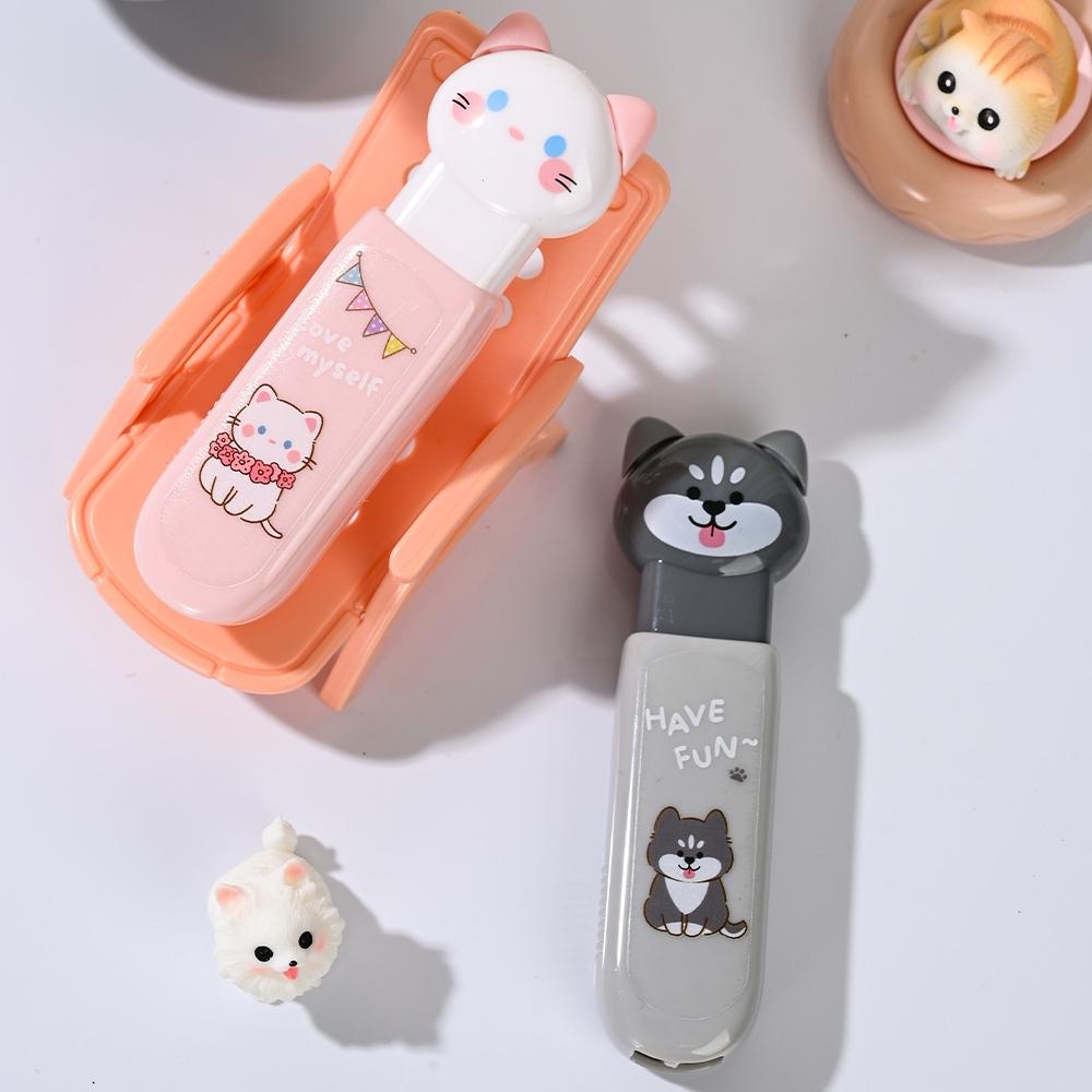 1/4pcs Lovely Cat Correction Tape Cute Cartoon Kitty Press Function Correcting Tapes Office School A3168