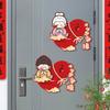 Chinese Style Horse Year Door Sticker Cartoon Paper Fu Character Sticker Blessing Entrance Door Sticker Festival Decor