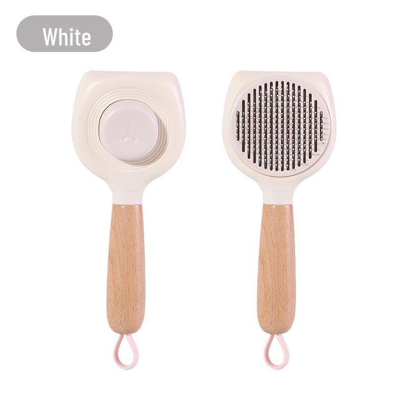 

Wooden Handle Pet Comb: Gently Removes Loose Hair & Untangles without Damaging Fur 22cm x 8cm x 4.5cm белый